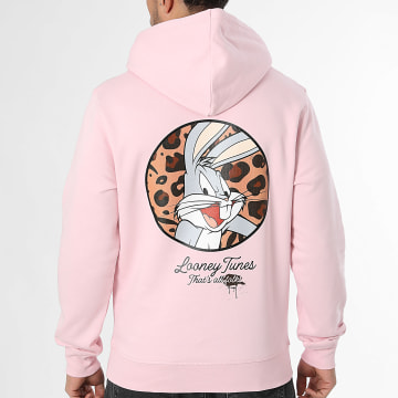 Looney Tunes - Sweat Capuche Circle Leopard Bugs Rose