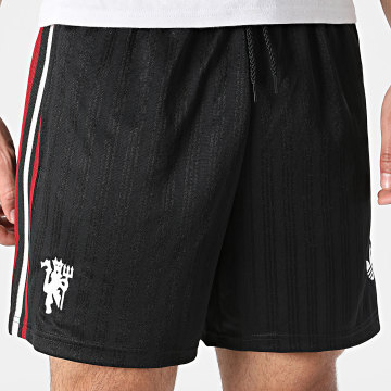 Adidas Originals - Short Jogging A Bandes Manchester United FC JZ2229 Noir Blanc Bordeaux