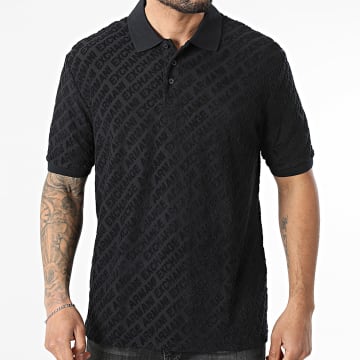 Armani Exchange - Polo Manga Curta Texturizado XM002347-AF21860 Azul Marinho Escuro