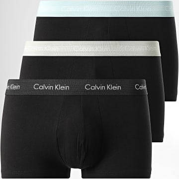 Calvin Klein - Pack de 3 Boxers U2664G Negro Azul Claro Verde Claro