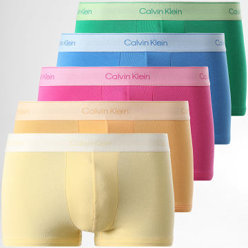 Calvin Klein - Set van 5 Boxers NB4550 Groen Oranje Geel Blauw Roze