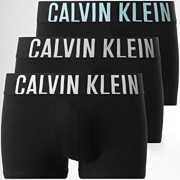 Calvin Klein - Pack de 3 Boxers NB3608A Negro Blanco Gris Azul