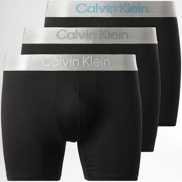 Calvin Klein - Pack de 3 Boxers NB4124 Negro Gris Verde Azul