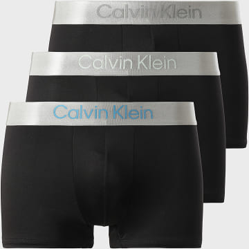 Calvin Klein - Pack de 3 Boxers NB4269 Negro Gris Azul Verde
