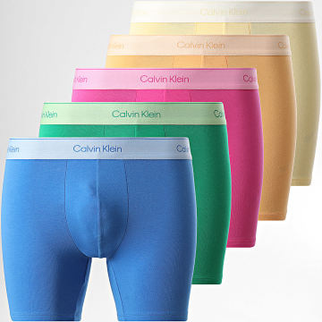 Calvin Klein - Pack van 5 boxers NB4551 Groen Oranje Geel Blauw Roze