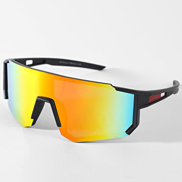 Frilivin - Sonnenbrille 050 Schwarz Orange Gelb Blau Irisierend