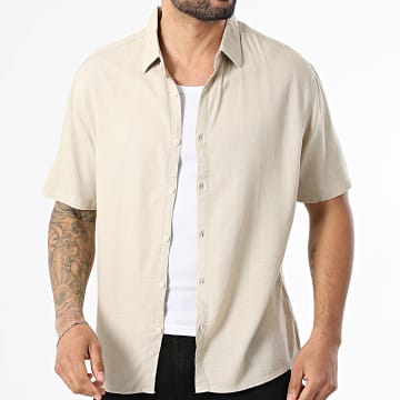 KZR - Camicia Maniche Corte In Lino 210 Beige