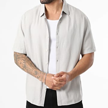 KZR - Camicia Maniche Corte In Lino 210 Taupe