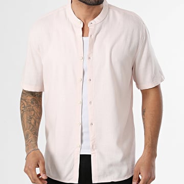 KZR - Camicia Maniche Corte In Lino 211 Rosa Chiaro