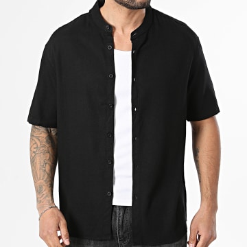 KZR - Camicia Maniche Corte In Lino 211 Nero