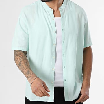 KZR - Camicia Maniche Corte In Lino 211 Verde Chiaro