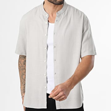 KZR - Camicia Maniche Corte In Lino 211 Grigio