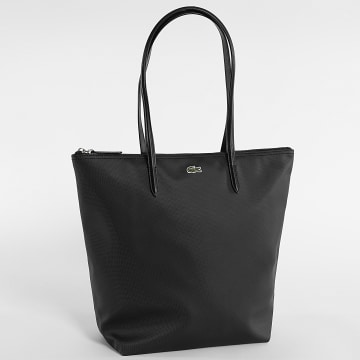 Lacoste - Bolso de Mano Mujer Logo Bordado Cocodrilo Negro