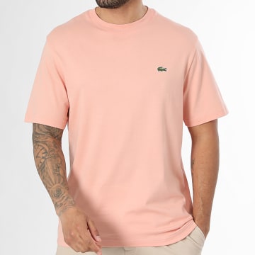 Lacoste - Camiseta Logo Bordado Cocodrilo Classic Fit Salmón