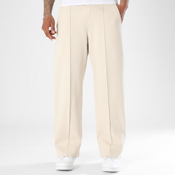 LBO - Pantalon Habillé Large Surpiqures 2513 Beige