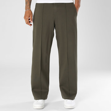 LBO - Pantalon Habillé Large Surpiqures 2595 Vert Kaki