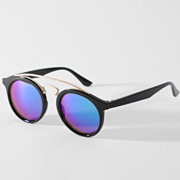 Frilivin - Lunettes De Soleil 180 Bleu Violet Noir Doré Dégradé