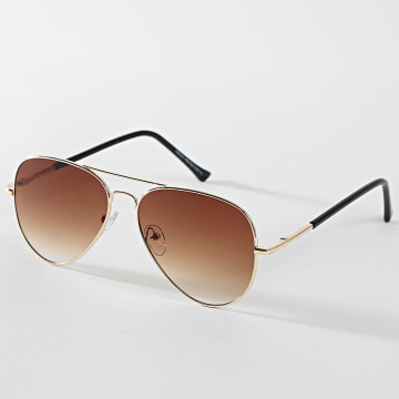 Frilivin - Gafas de sol 2587 Marrón Negro Dorado Degradado