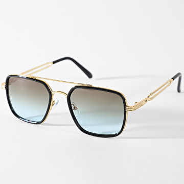 Frilivin - Lunettes De Soleil 171 Marron Bleu Noir Doré Dégradé
