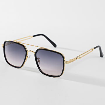 Frilivin - Gafas de sol 3171 Violeta Negro Dorado Degradado