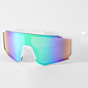 Frilivin - Occhiali da sole 050 Verde Blu Viola Bianco Iridescente