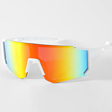 Frilivin - Sonnenbrille 050 Orange Gelb Blau Weiß Iridiszierend