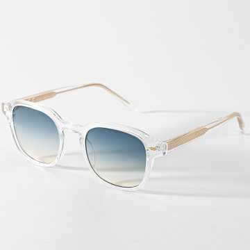 Frilivin - Óculos de Sol 004 Verde Transparente Dourado Degradê