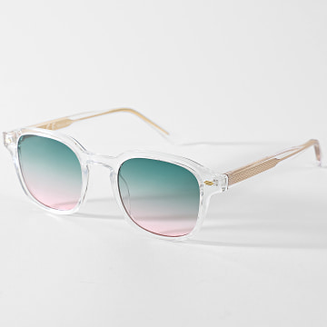 Frilivin - Sonnenbrille 004 Grün Rosa Transparent Gold Verlaufe