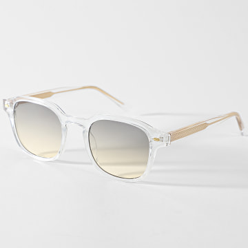 Frilivin - Sonnenbrille 004 Schwarz Gelb Transparent Gold Verlaufe