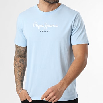 Pepe Jeans - T-Shirt Regular Fit Eggo PM5010178 Lichtblauw