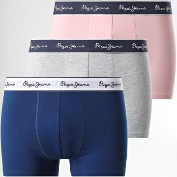 Pepe Jeans - Set van 3 boxers PMU100008 Gemêleerd Grijs Marineblauw Roze