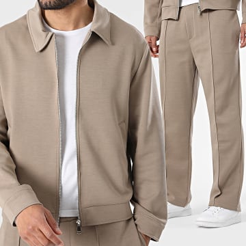 Uniplay - Tracksuit Zipped Jacket And Loose Fit Trouser 206211 Light Brown