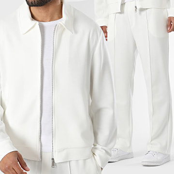 Uniplay - Ensemble Veste Zippée Et Pantalon Jogging 215 216 Blanc