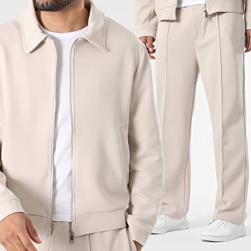 Uniplay - Tracksuit Jacket Zipped And Jogger Trouser 215 216 Beige