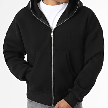 ADJ - Sudadera con Capucha y Cremallera 925 Negro