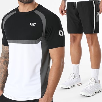 Comme Des Loups - Conjunto T-Shirt E Calção de treino Master Preto Branco Cinzento Antracite