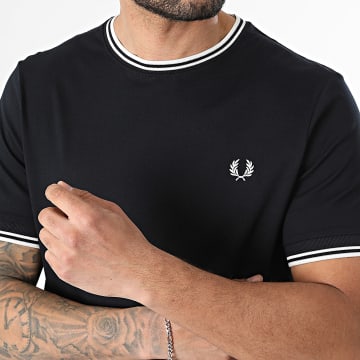 Fred Perry - Camiseta Twin Tipped M1588V Azul Marino Oscuro