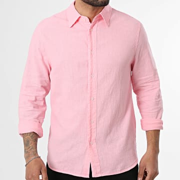 Frilivin - Camisa Mangas Largas de Lino 596 Rosa