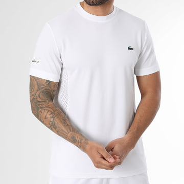Lacoste - Camiseta x Novak Djokovic Logo Cocodrilo Blanco