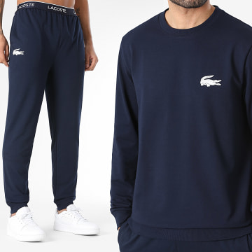 Lacoste - Ensemble De Survêtement Logo Crocodile Big Logo Bleu Marine