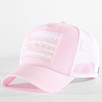Von Dutch - Truckerpet Flag Wit Roze