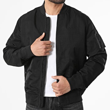 Schott NYC - Chaqueta Bomber Zippée Airsoft Negro