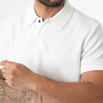 Schott NYC - Polo de manga curta texturado Coney Bege Claro
