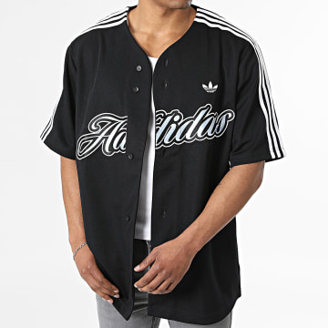 Adidas Originals - Chemise Manches Courtes A Bandes Summer League Varsity KE2244 Noir