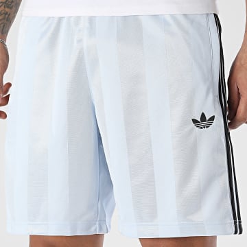 Adidas Originals - Short Jogging A Bandes A Rayures 3 Stripes KE2468 Bleu Clair