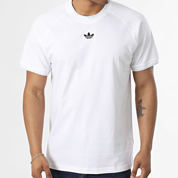Adidas Originals - Tee Shirt Chest Stripes Engineered Collar KC6448 Blanc