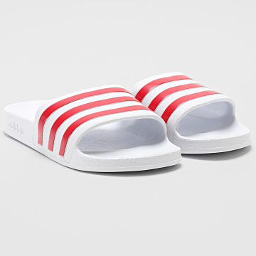 Adidas Sportswear - Claquettes Adilette Aqua HQ2444 Footwear White Collegiate Red
