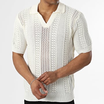 Frilivin - Polo Manches Courtes Maille 332 Beige Clair