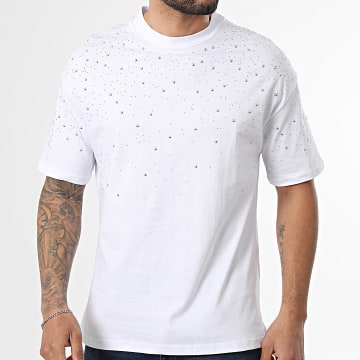 Frilivin - Tee Shirt A Strass 028 Blanc