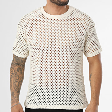 Frilivin - Tee Shirt Ajouré 554 Beige Clair